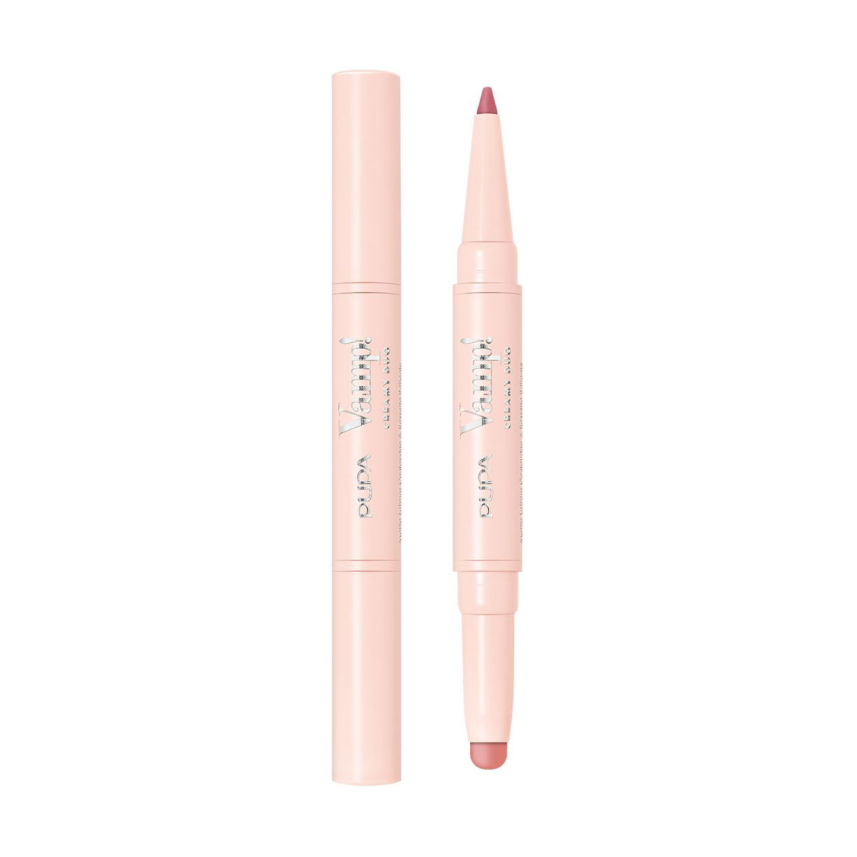 Помада-олівець для губ 2 в 1 Pupa Vamp! Creamy Duo Contouring Lip Pencil &amp; Brilliant Lipstick 004 Light Rose, 1 г