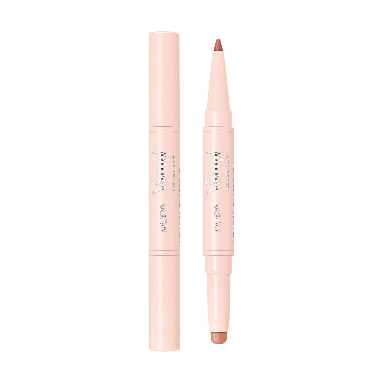 Помада-олівець для губ 2 в 1 Pupa Vamp! Creamy Duo Contouring Lip Pencil &amp; Brilliant Lipstick 003 Warm Nude, 1 г
